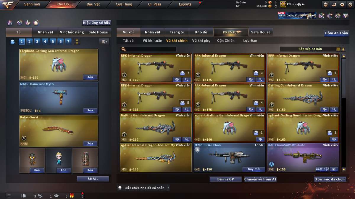 shop acc cf uy tin gia re